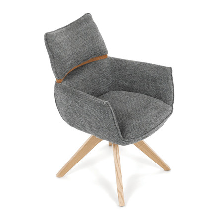 Moderní jídelní židle Autronic šedá, látka, DCH-D1348 GREY2 (9)