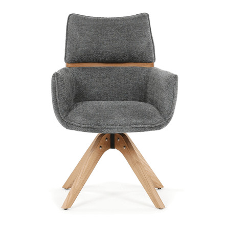 Moderní jídelní židle Autronic šedá, látka, DCH-D1348 GREY2 (2)
