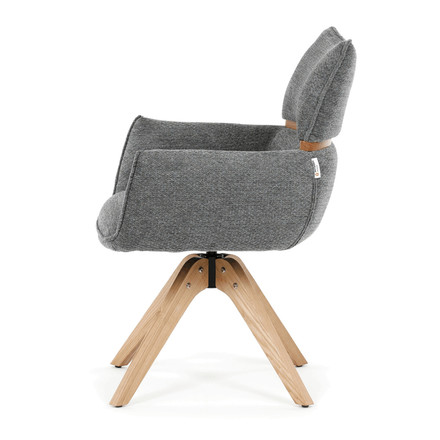 Moderní jídelní židle Autronic šedá, látka, DCH-D1348 GREY2 (3)