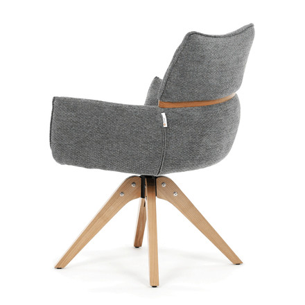 Moderní jídelní židle Autronic šedá, látka, DCH-D1348 GREY2 (4)