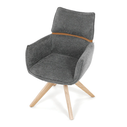 Moderní jídelní židle Autronic šedá, látka, DCH-D1348 GREY2 (6)