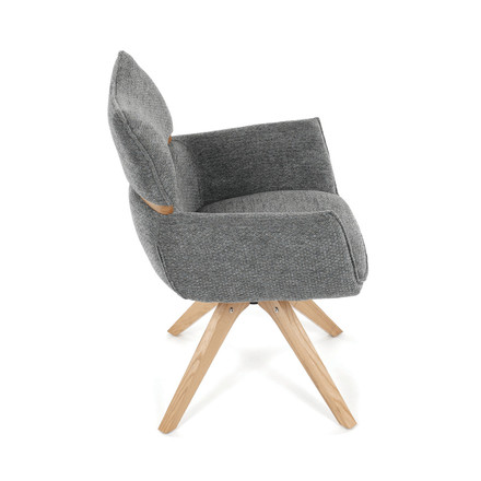 Moderní jídelní židle Autronic šedá, látka, DCH-D1348 GREY2 (8)