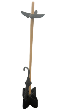 Věšák Signal PRIMO dřevo_ buk/černá, 156cm