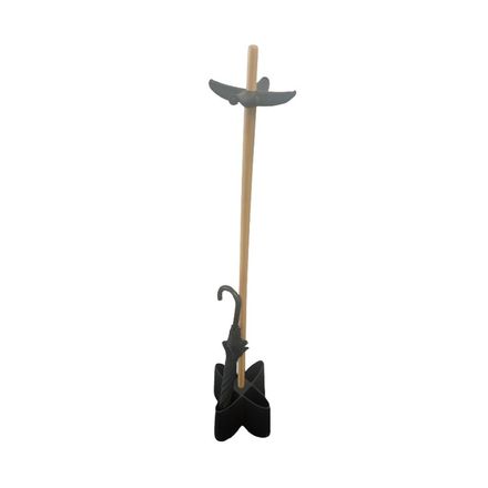 Věšák Signal PRIMO dřevo_ buk/černá, 156cm