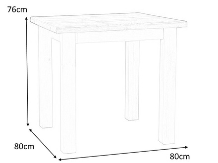 Moderní jídelní stůl Signal Poprad 80x80 medový/patyna (3)