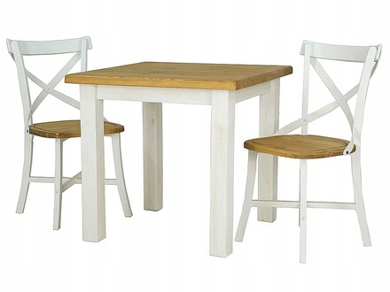 Moderní jídelní stůl Signal Poprad 80x80 medový/patyna (2)