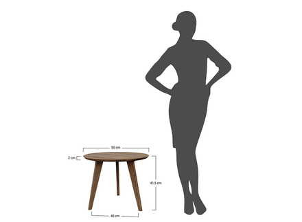 Konferenční stolek Katmandu Orbetello kulatý 41,5/50/50 dub olej Tabacco (2)