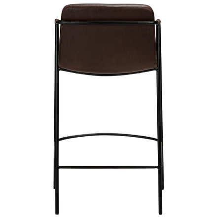 Barová židle DAN-FORM BOTO imitace kůže hnědá (4)