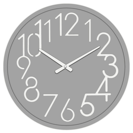 Nástěnné hodiny Autronic pr. 60 cm, MDF, světle šedé (HW4023 GREY-LT)