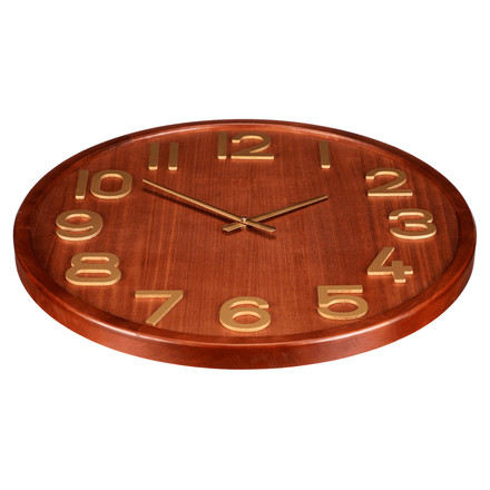 Nástěnné hodiny Autronic pr. 60 cm, dřevo a MDF, imitace dýhy (HW4020) (1)