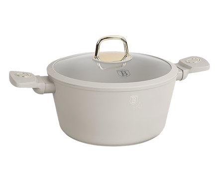 Kastrol s titanovým povrchem a poklicí Berlingerhaus BH-8070 20 cm Sahara Collection (1)