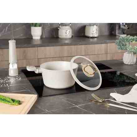 Kastrol s titanovým povrchem a poklicí Berlingerhaus BH-8070 20 cm Sahara Collection (6)