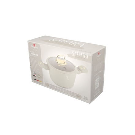 Kastrol s titanovým povrchem a poklicí Berlingerhaus BH-8070 20 cm Sahara Collection (8)