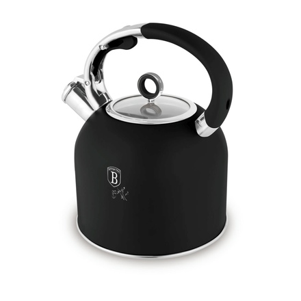 Pískací konvice Berlingerhaus BH-8916 se skleněným víkem 3 L Matte Black Collection