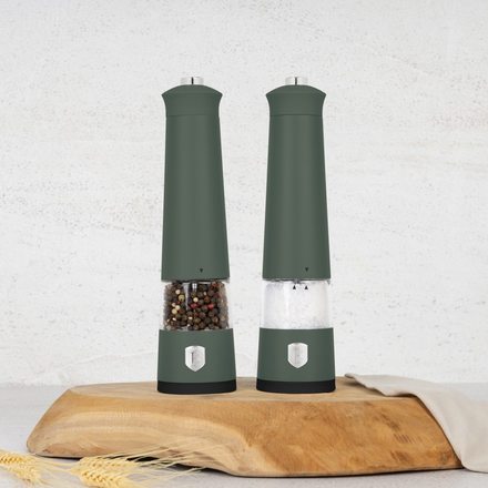 Elektrický mlýnek na pepř a sůl Berlingerhaus BH-9885 sada 2 ks Matte Green Collection (5)