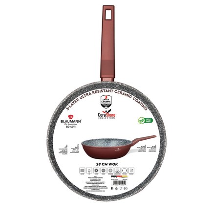 Pánev Wok s keramickým povrchem Blaumann BL-4011 28 cm kolekce Cera Stone (3)