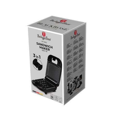 Sendvičovač Berlingerhaus BH-9832 3 v 1 s odnímatelnými deskami Black Rose Collection (6)