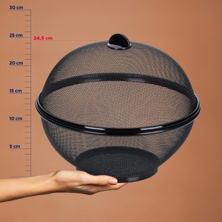 Kovový koš na ovoce Kela KL-11419 Como černý 24,5 x 26,5 cm (3)