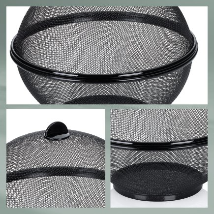 Kovový koš na ovoce Kela KL-11419 Como černý 24,5 x 26,5 cm (4)