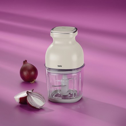 Elektrický sekáček Kela KL-10131 sklo krém 0,8l 12,5x12x22,5cm (1)