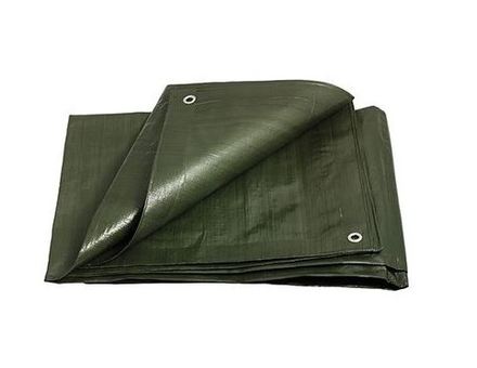 Plachta zakrývací Euro nářadí 125160Q PROFI, 2 x 3 m, 200 g/m2, zeleno - stříbrná