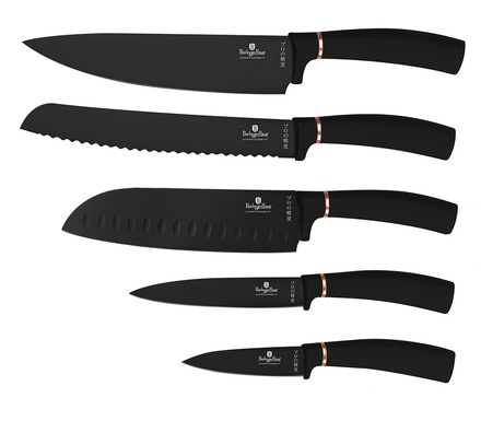 Sada nožů Berlingerhaus BH-2884 s magnetickým držákem 6 ks Black Rose Collection (1)
