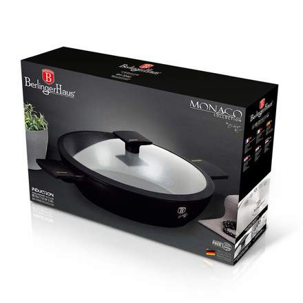 Pánev hluboká s poklicí s titanovým povrchem Berlingerhaus BH-7090 28 cm Monaco Collection (10)