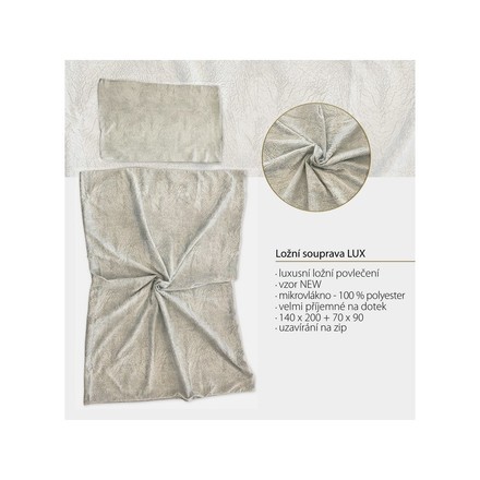 Ložní povlečení MK LUX New Světlá 140x200+70x90