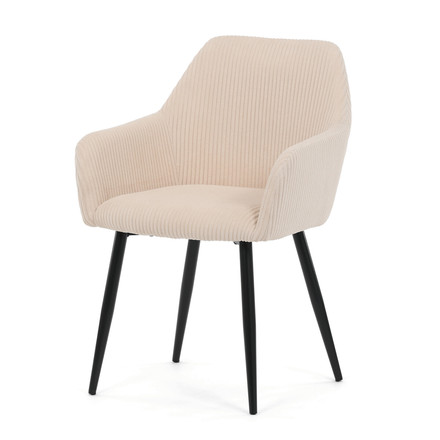 Moderní jídelní židle Autronic hnědá, manšestrová látka, DCH-V4009 CRM6