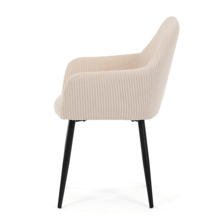 Moderní jídelní židle Autronic hnědá, manšestrová látka, DCH-V4009 CRM6 (3)