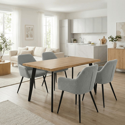 Moderní jídelní židle Autronic modrá, manšestrová látka, DCH-V4009 BLUE6 (1)