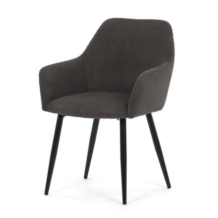Moderní jídelní židle Autronic šedá, manšestrová látka, DCH-V4009 GREY6