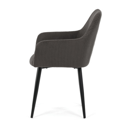 Moderní jídelní židle Autronic šedá, manšestrová látka, DCH-V4009 GREY6 (3)