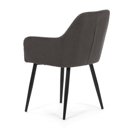 Moderní jídelní židle Autronic šedá, manšestrová látka, DCH-V4009 GREY6 (4)