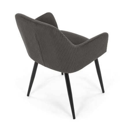 Moderní jídelní židle Autronic šedá, manšestrová látka, DCH-V4009 GREY6 (7)