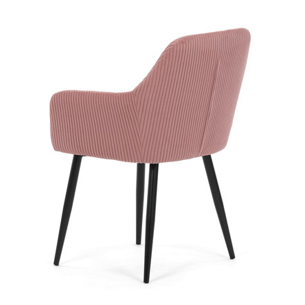 Moderní jídelní židle Autronic růžová, manšestrová látka, DCH-V4009 PINK6 (4)