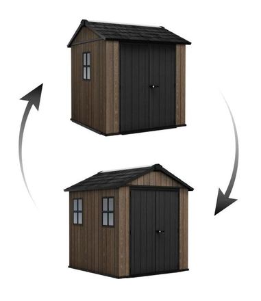 Zahradní domek Keter Apex 7,5 x 7 Walnut, s podlahou (2)