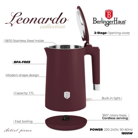 Rychlovarná konvice Berlingerhaus LP-BH-272 s dvojitou stěnou 1,7 l Leonardo Collection (4)