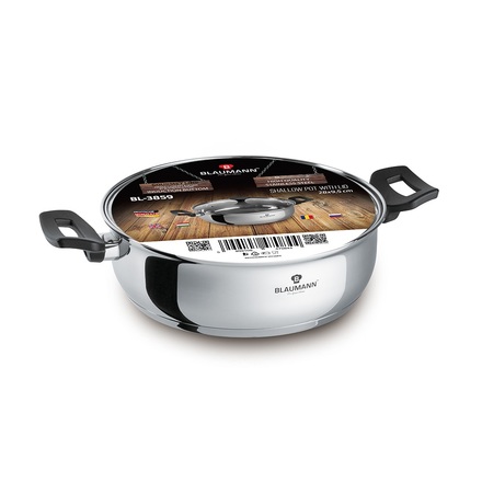 Nerezový kastrol s poklicí Blaumann BL-3859 28 cm Gourmet Line (1)