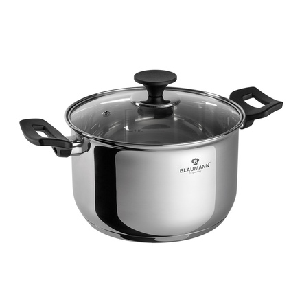 Nerezový kastrol s poklicí Blaumann BL-3855, 20 cm, Gourmet Line