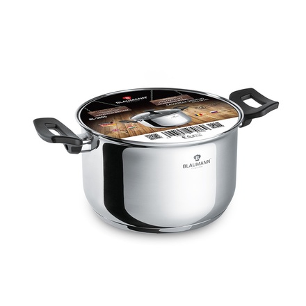 Nerezový kastrol s poklicí Blaumann BL-3855, 20 cm, Gourmet Line (1)