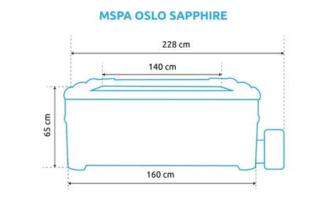 Nafukovací vířivka Marimex MSPA OSLO SAPPHIRE F-SA063W s pevnou konstrukcí (1)