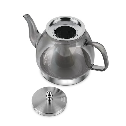 Konvice čajová Berlingerhaus BH-8944 termosklo s filtrem 1,2 l šedá pro indukci (5)