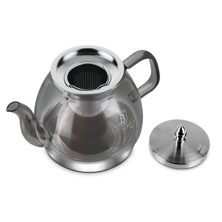 Konvice čajová Berlingerhaus BH-8944 termosklo s filtrem 1,2 l šedá pro indukci (7)