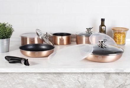 Sada nádobí s odnímatelnou rukojetí Berlingerhaus BH-1591 12 ks Rosegold Metallic Line (4)