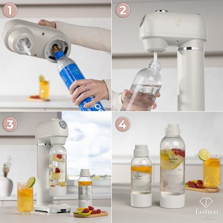 Výrobník sody Berlingerhaus FTV-0130 SODABAR + 2 lahve Matte Cream - Gold Collection (4)