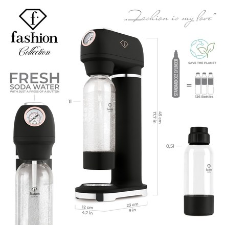 Výrobník sody Berlingerhaus FTV-0129 SODABAR + 2 lahve Matte Black - Rose Gold Collection (7)