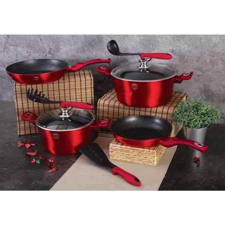 Pánev grilovací s mramorovým povrchem Berlingerhaus BH-1271 28 cm Burgundy Metallic Line (9)