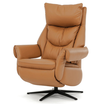 Relaxační křeslo Autronic elektrické zabudované ovládání, béžová, kůže, TV-B3980 BGE3