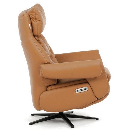 Relaxační křeslo Autronic elektrické zabudované ovládání, béžová, kůže, TV-B3980 BGE3 (10)